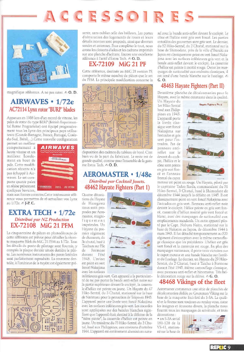 Replic 100 - B-17 G, Strutter 1,5, F-86 F Sabre, F-104 G Starfighter, Concorde, Swordfish